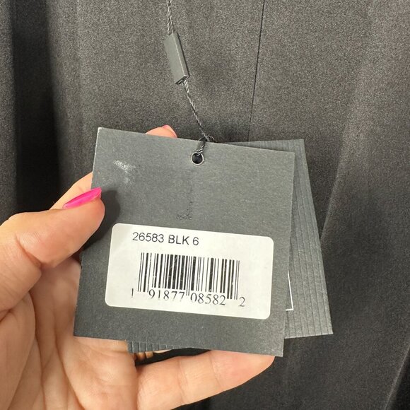 FLAW -Mac Duggal Sleeveless Crystal Scoop Neckline Column Gown High Slit 6 #9849 - Picture 8 of 10